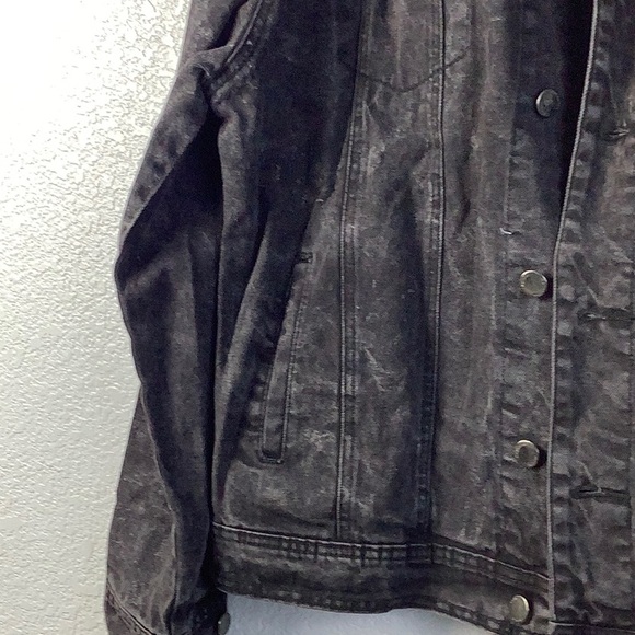 NWOT Black Denim Jacket Button Closure Size XLarge Red Label by Patrol Jeans - Picture 9 of 12